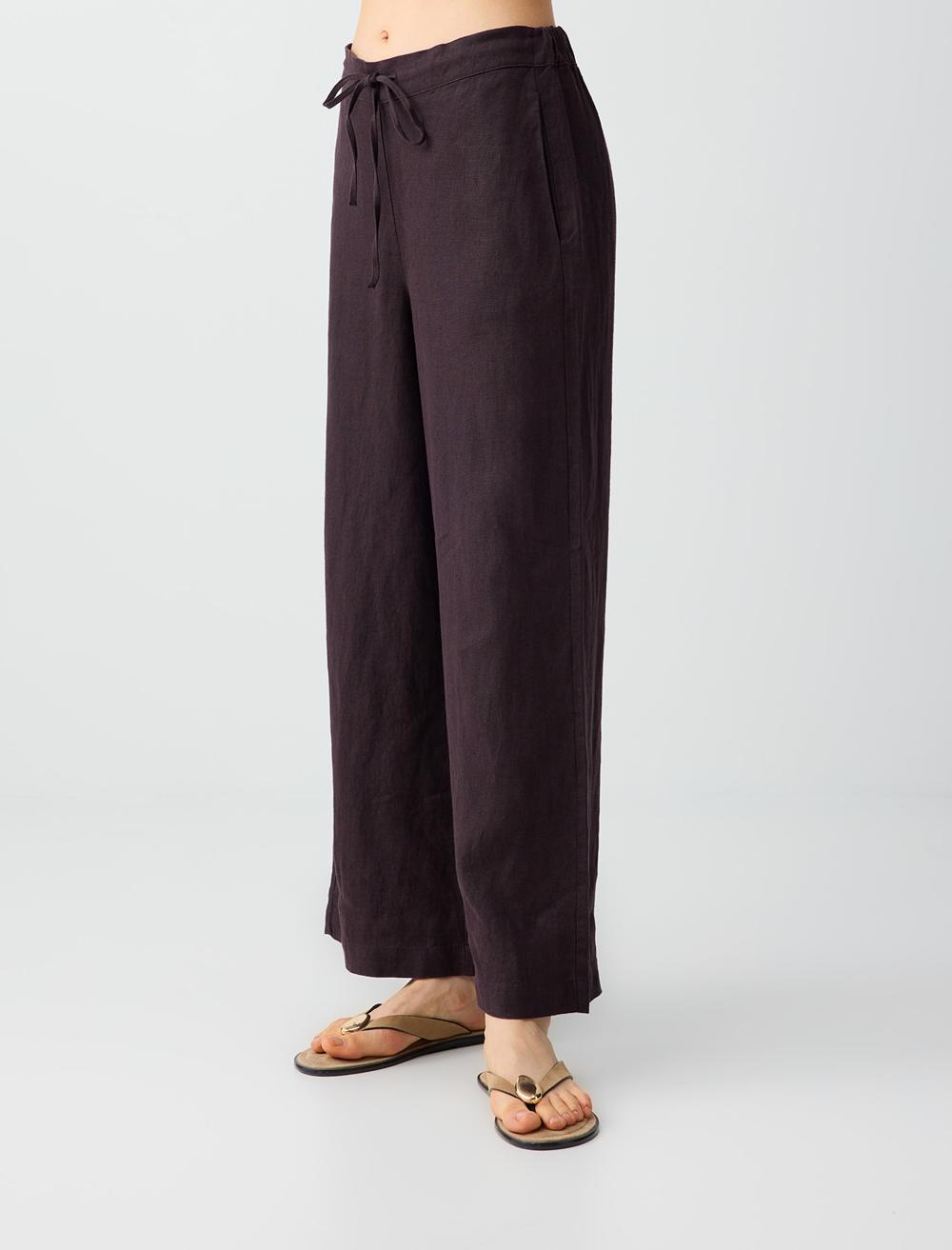 Loose Fit Trousers - Brown - 6SW186635803