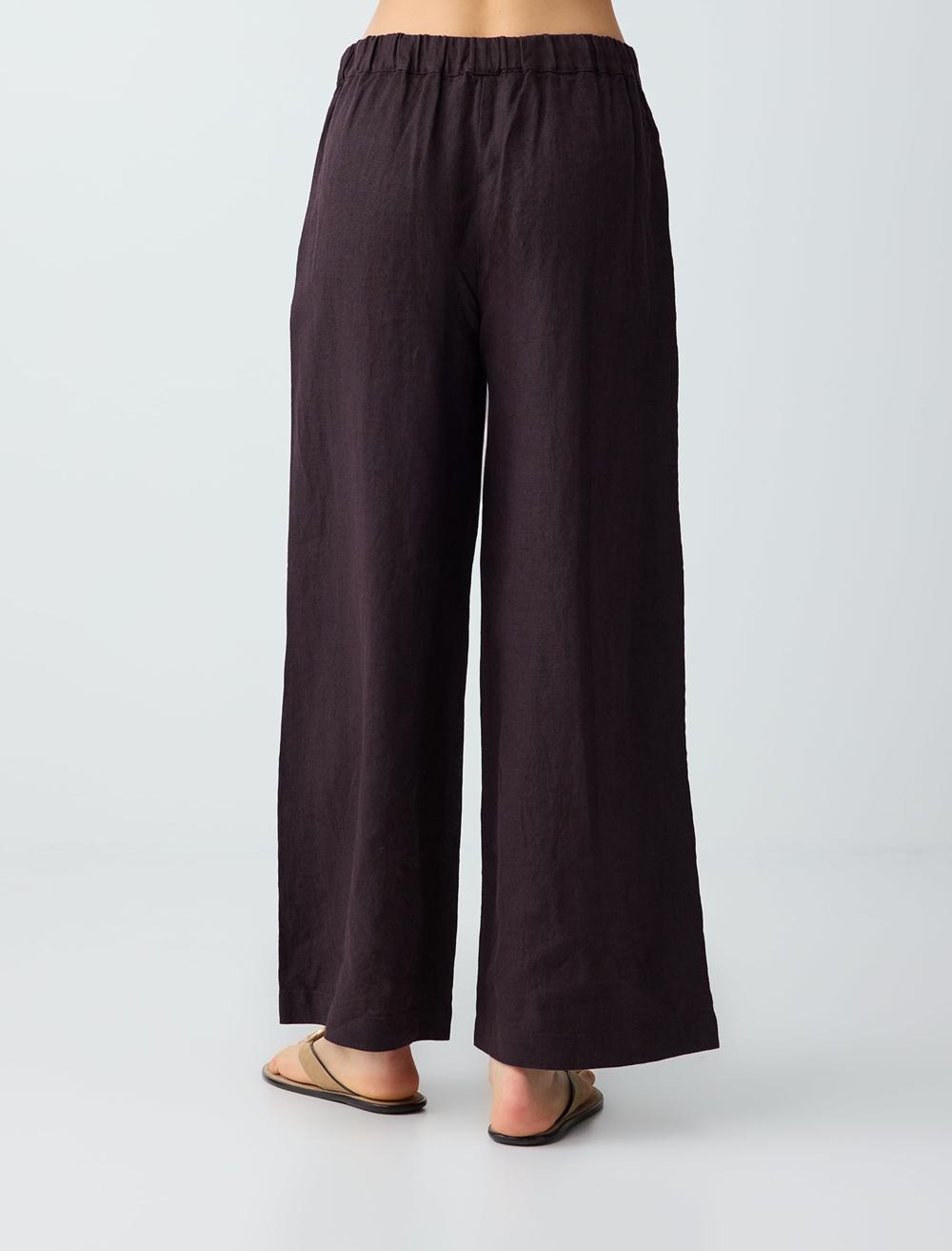 Loose Fit Trousers - Brown - 6SW186635803