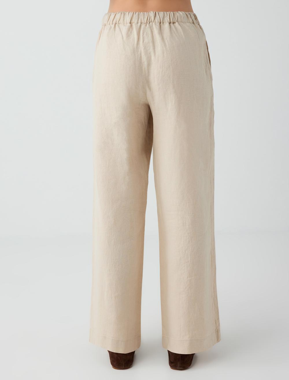 Loose Fit Trousers - Stone - 6SW186635928