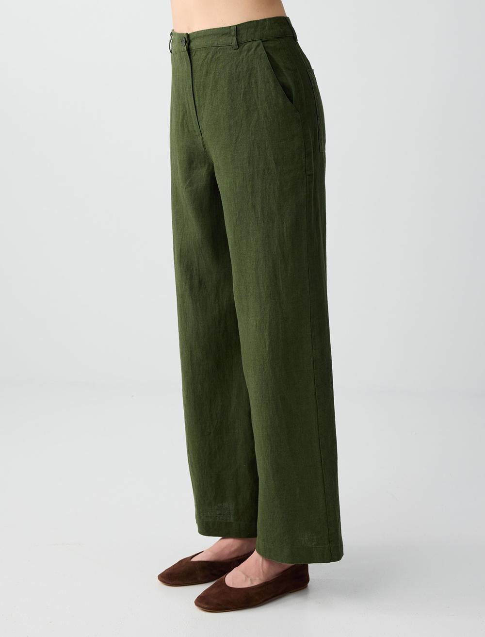 Normal Fit Trousers - Khaki - 6SW187025312
