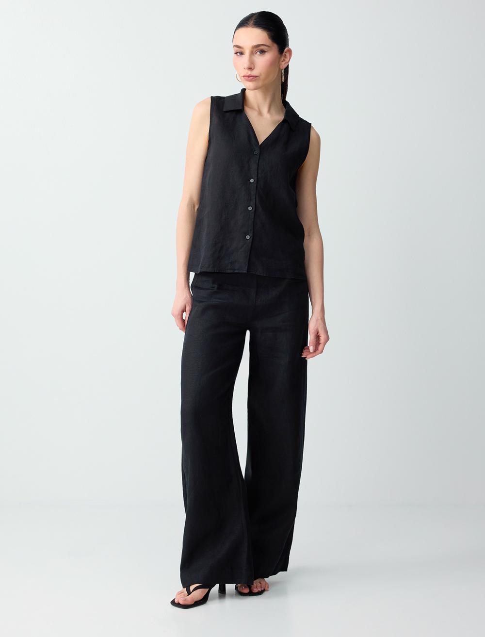 Normal Fit Trousers - Black - 6SW187026900