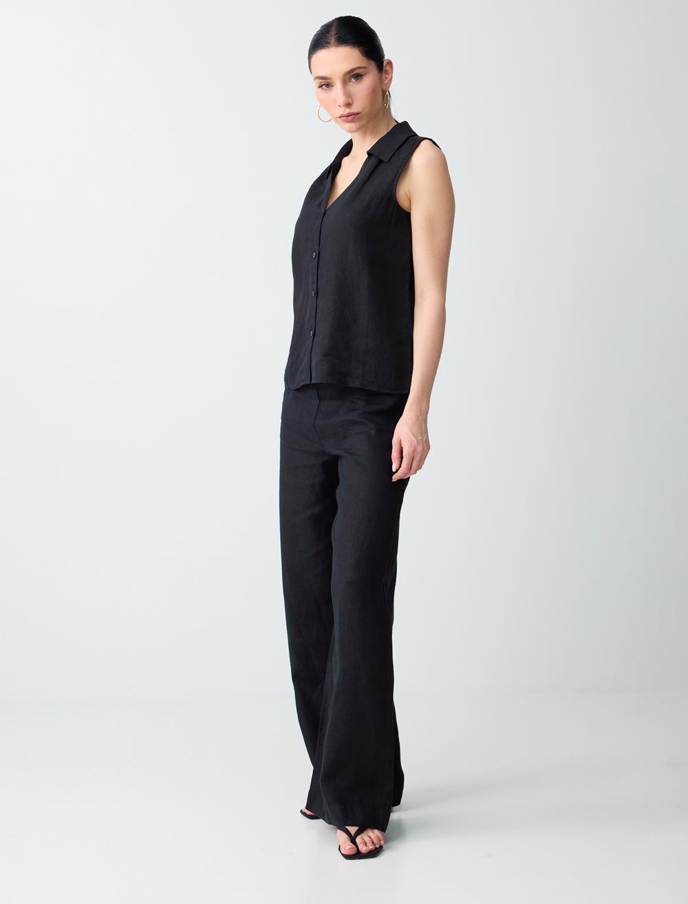 Normal Fit Trousers - Black - 6SW187026900