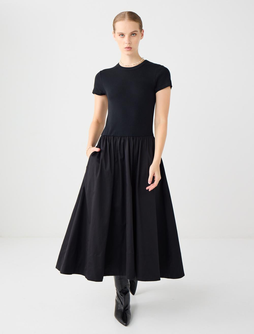 Crew Neck Short-Sleeve Dress - 5WW064997