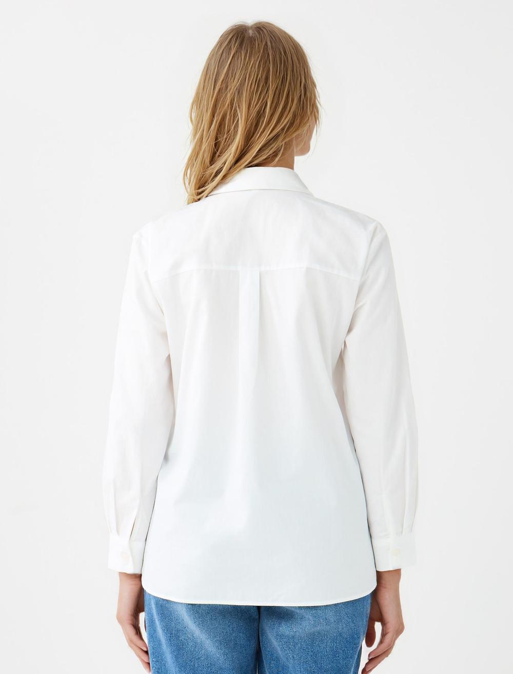 Shirt Collar Long-Sleeve Shirt - 5WW085336
