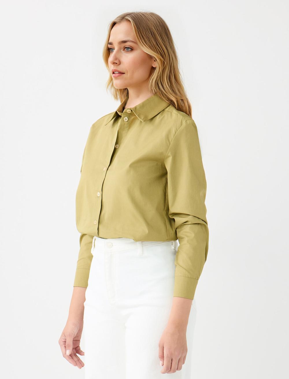 Shirt Collar Long-Sleeve Shirt - 5WW085336
