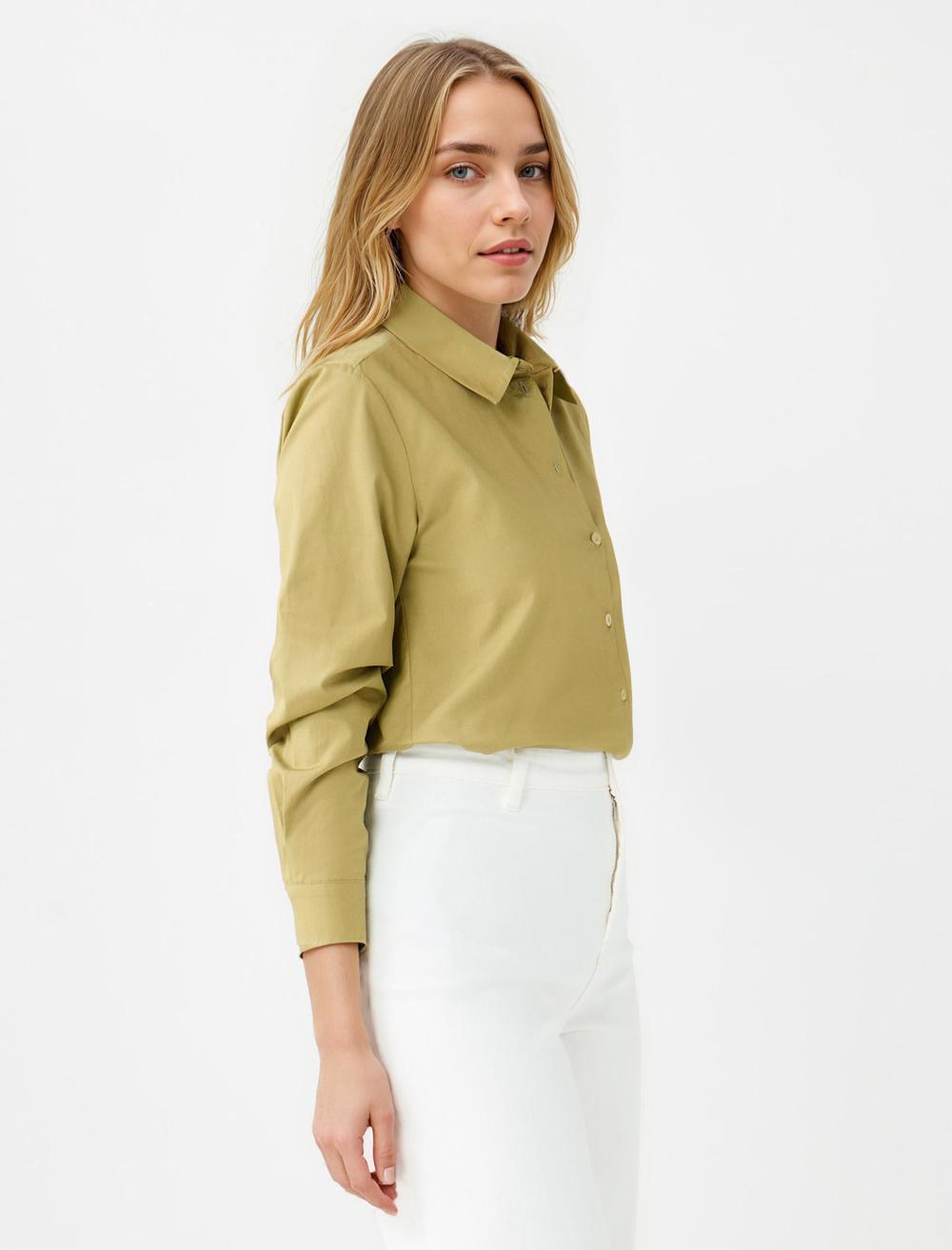 Shirt Collar Long-Sleeve Shirt - 5WW085336