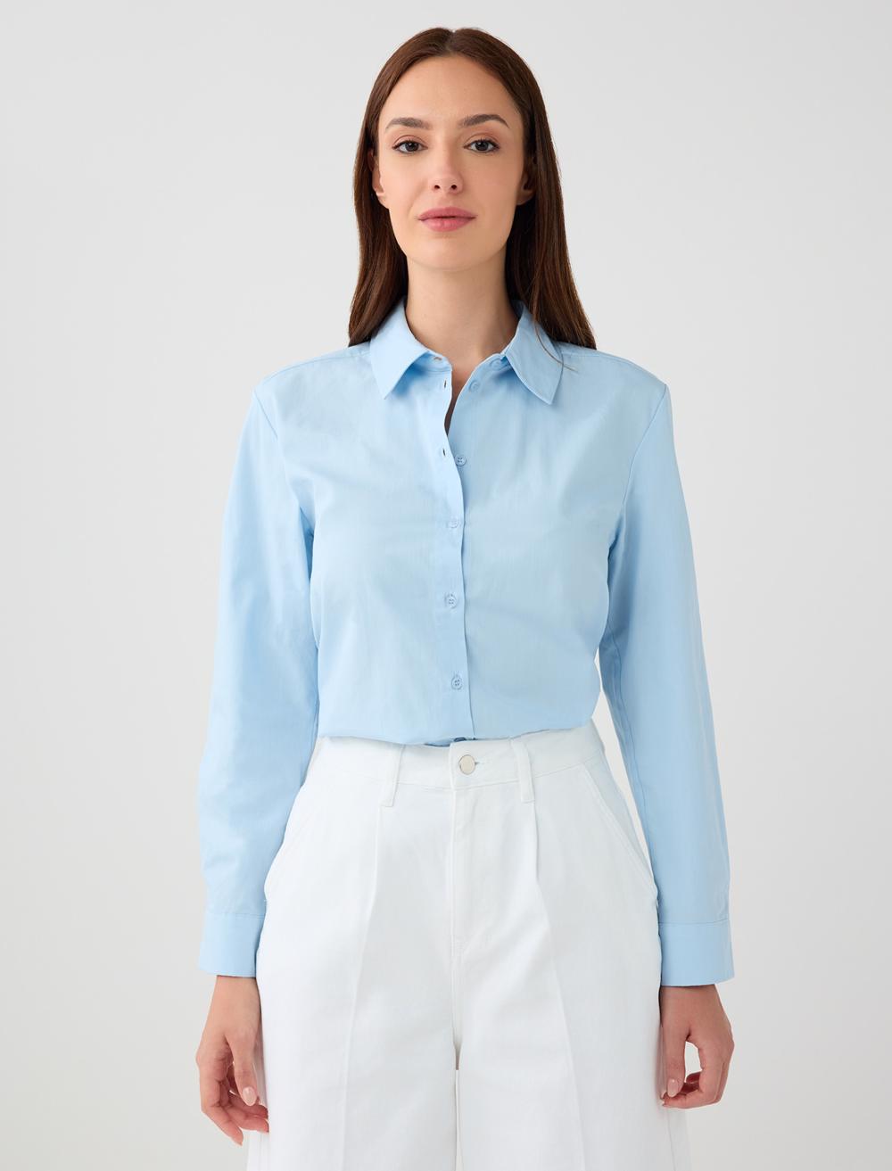 Shirt Collar Long-Sleeve Shirt - 5WW085336