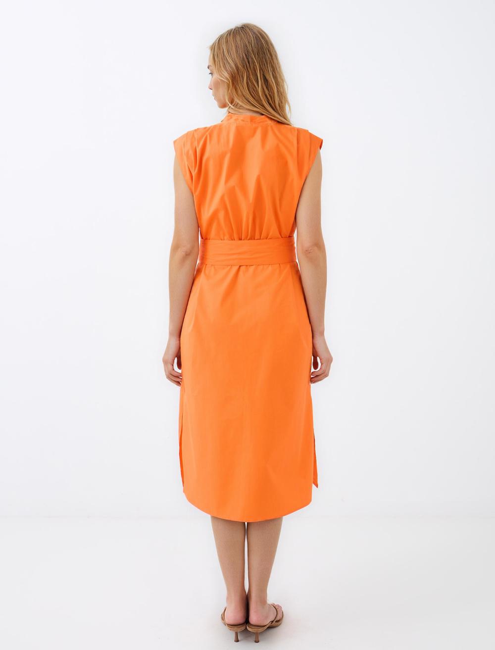 Loose Fit V-Neck Short-Sleeve Dress - 5SW064790