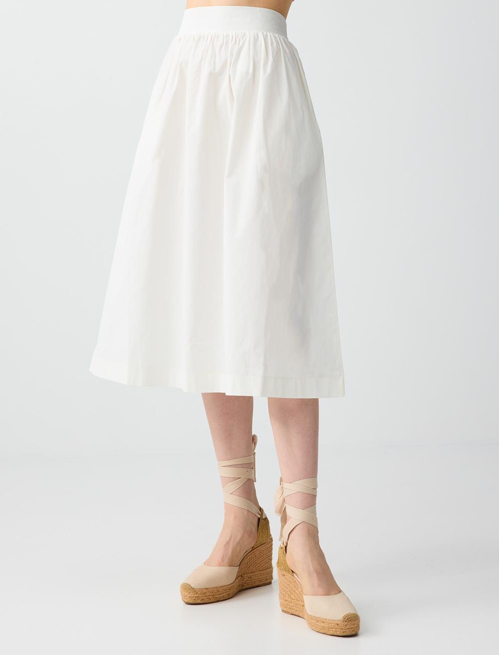 Loose Fit Skirt - White - 6SW076797106