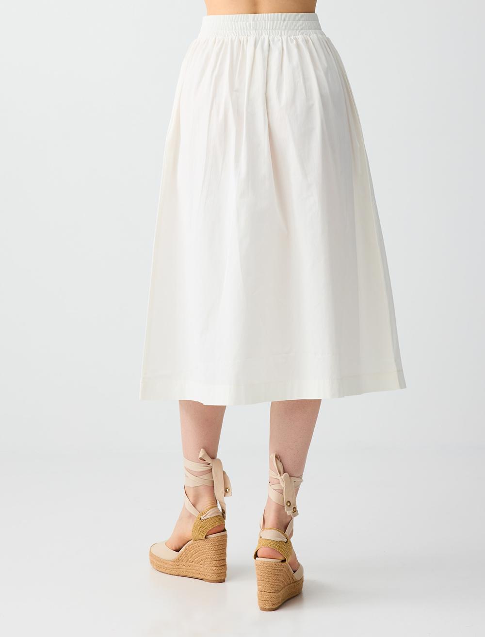 Loose Fit Skirt - White - 6SW076797106