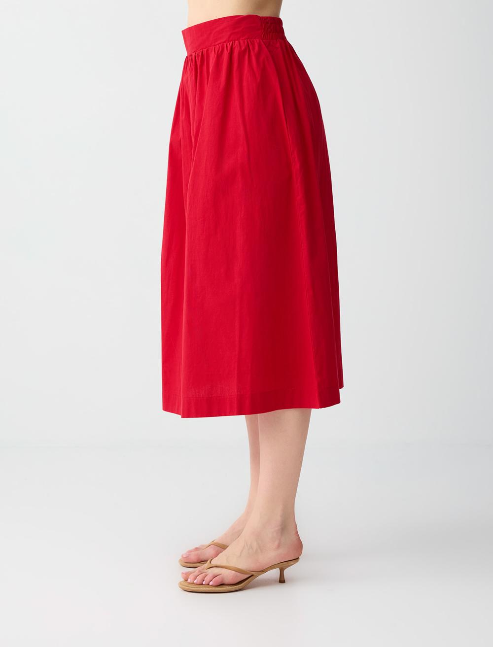 Loose Fit Skirt - Red - 6SW076797600