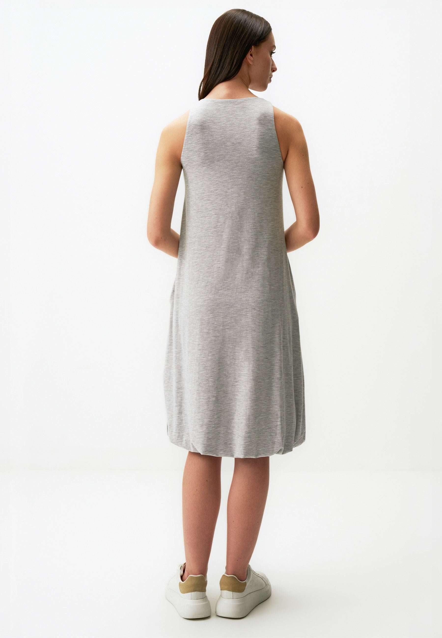Halter Neck Sleeveless Basic Midi Dress