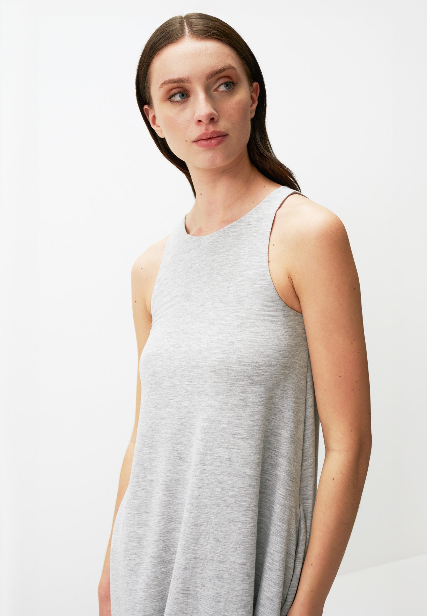 Halter Neck Sleeveless Basic Midi Dress