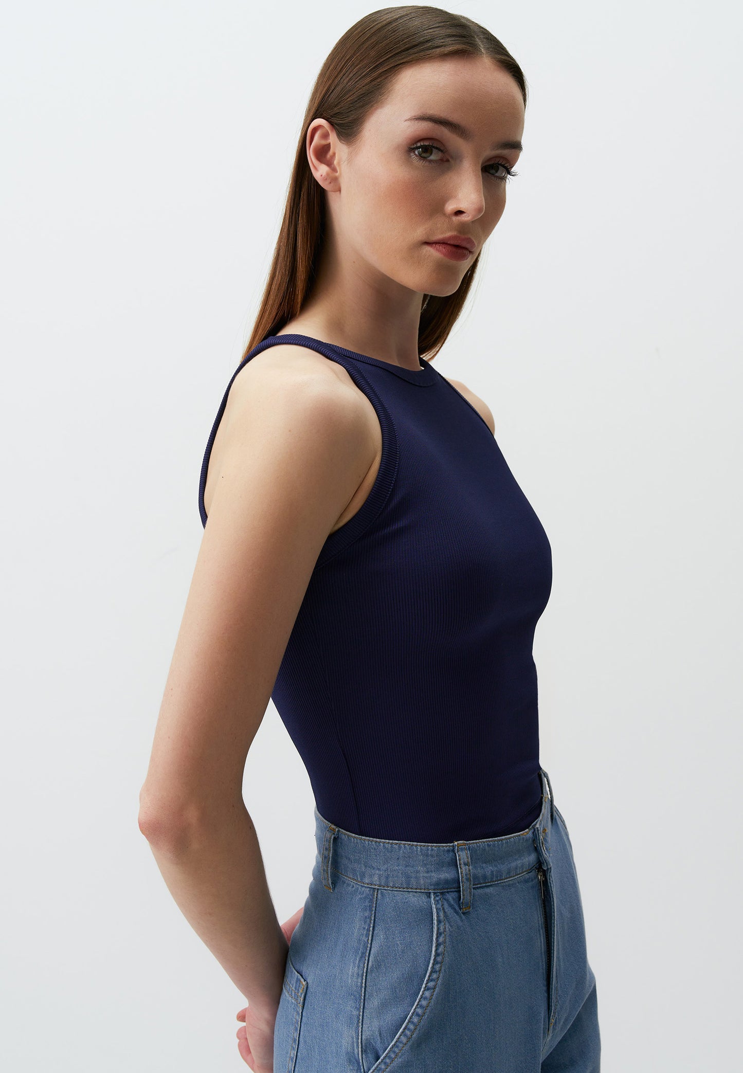 Halter Neck Sleeveless Basic Tank Top