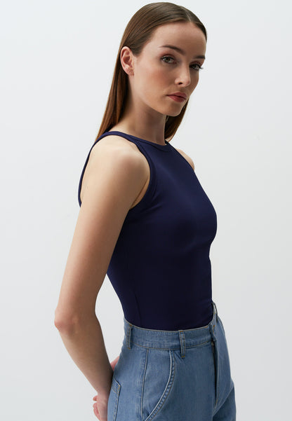 Halter Neck Sleeveless Basic Tank Top