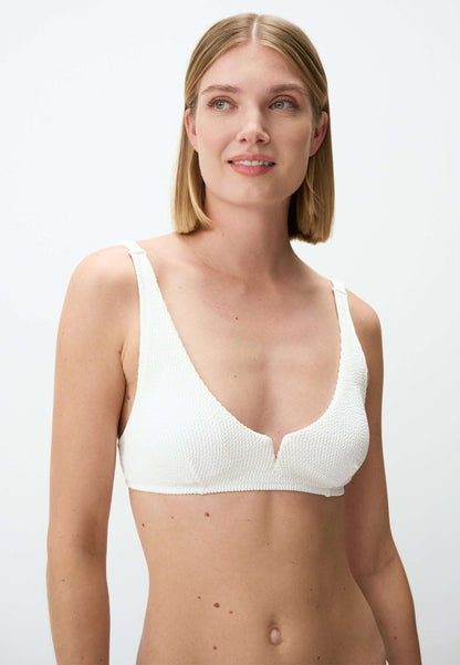 Textured Bikini Top with Adjustable Straps