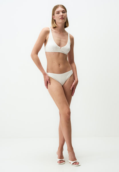 Textured Bikini Top with Adjustable Straps