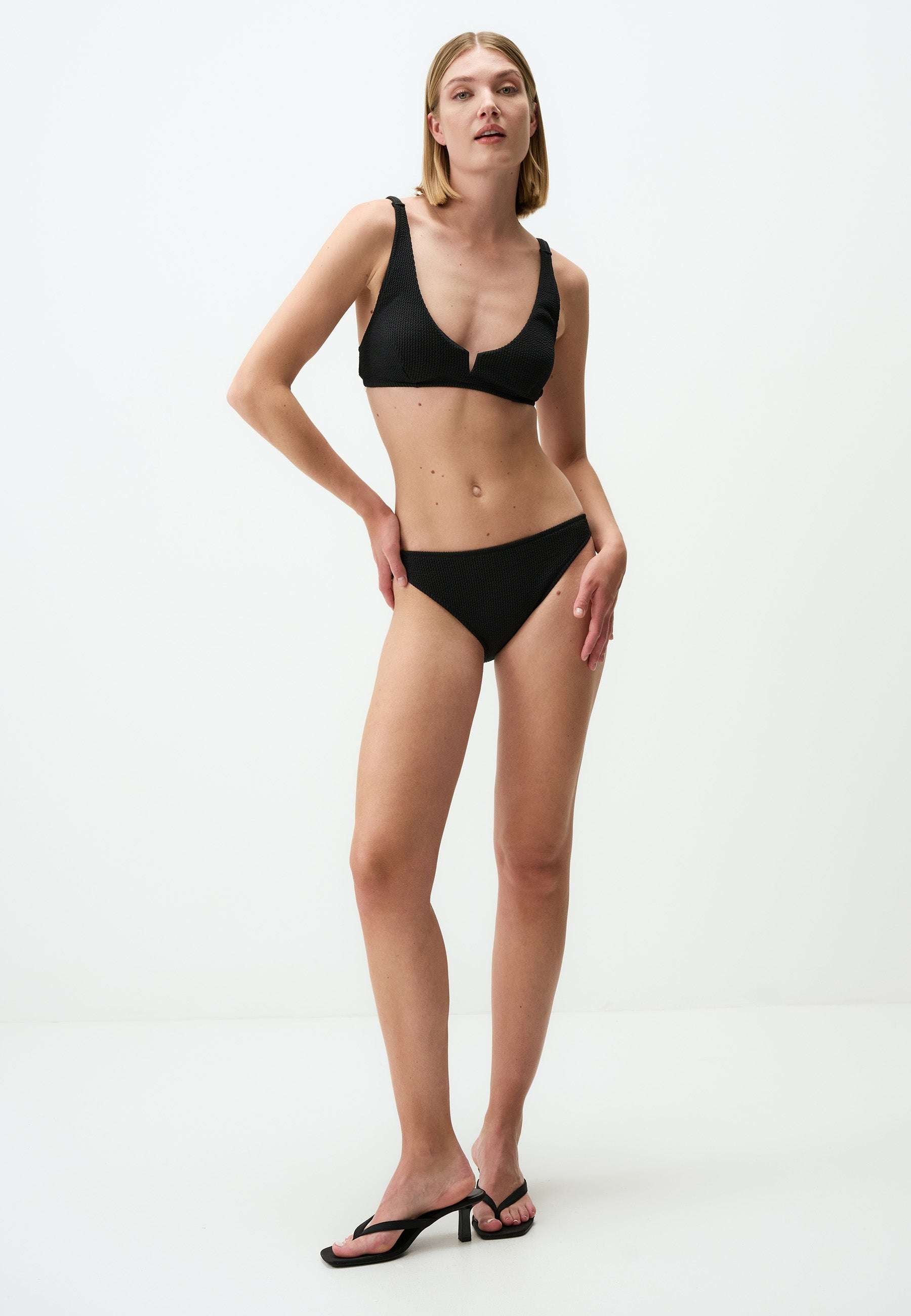Basic Textured Bikini Bottom