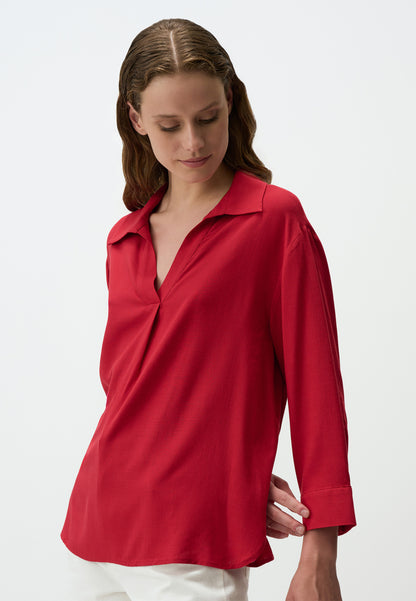 Long Sleeve V-Neck Blouse