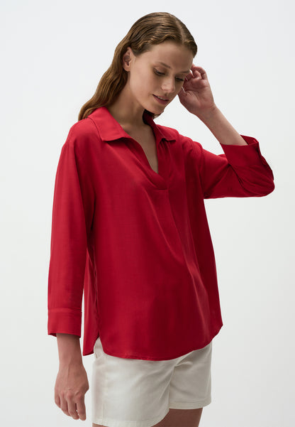 Long Sleeve V-Neck Blouse