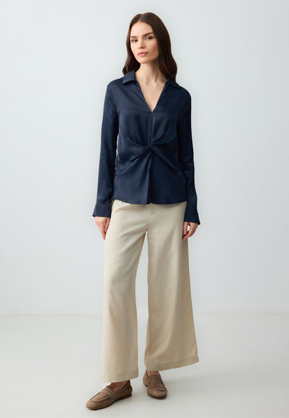Woven Blue Blouse