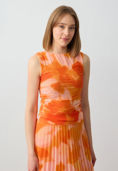 Knitted Orange Blouse