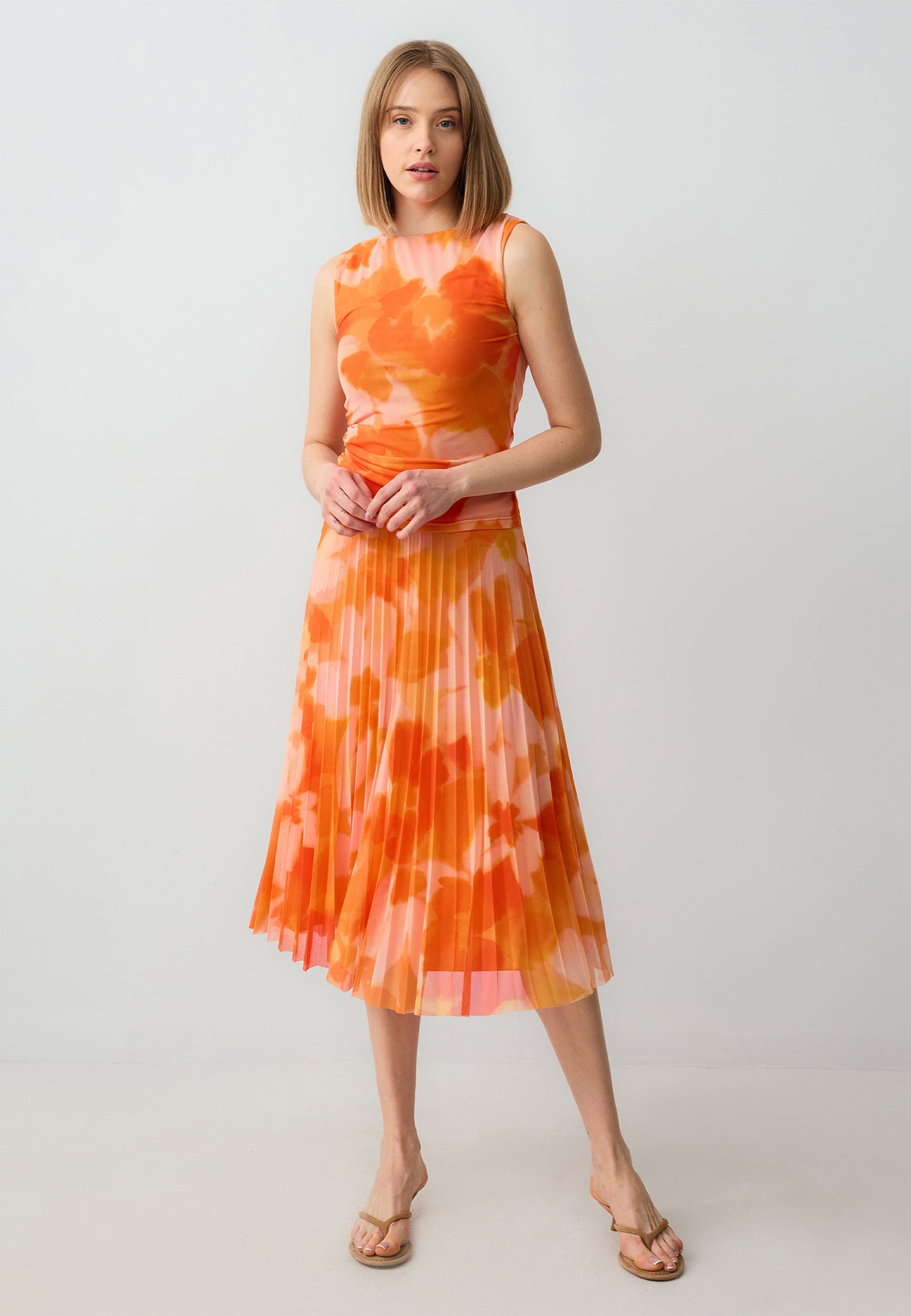 Knitted Orange Blouse