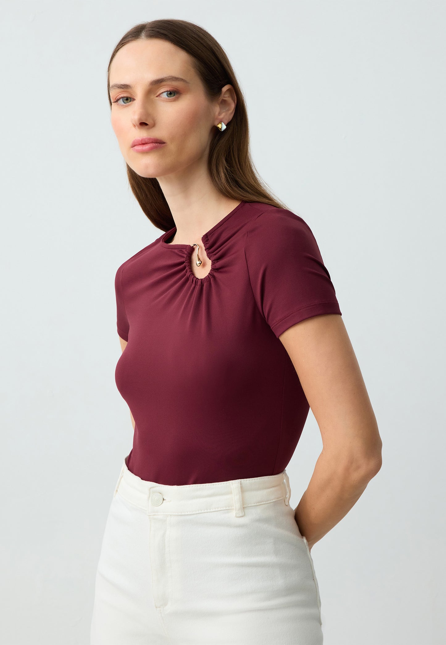 Knitted Burgundy Blouse