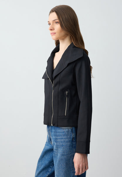 Regular Fit Knitted Black Jacket