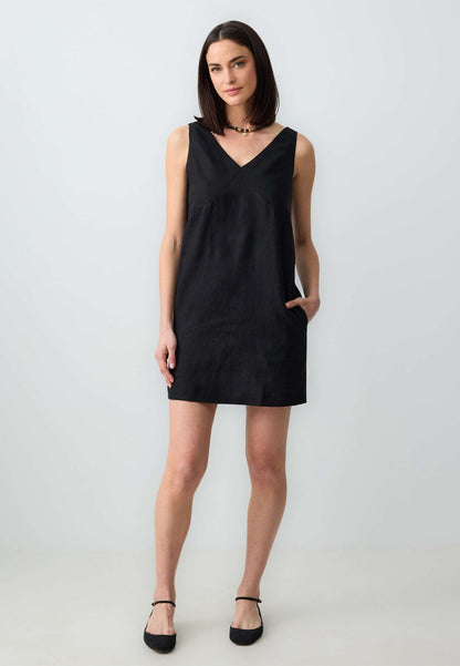 Woven Black Dress