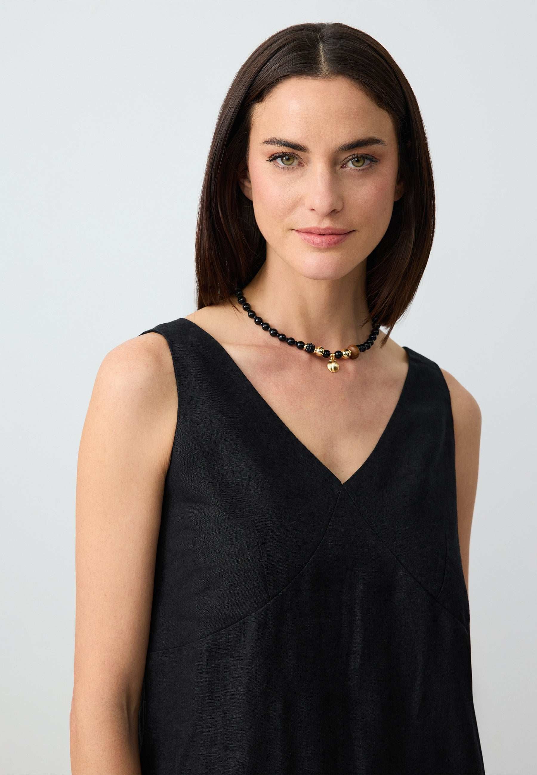 Woven Black Dress