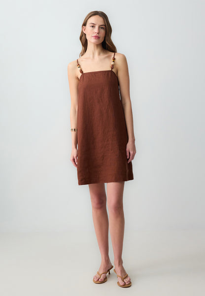 Regular Fit  Woven Bitter Brown Dress
