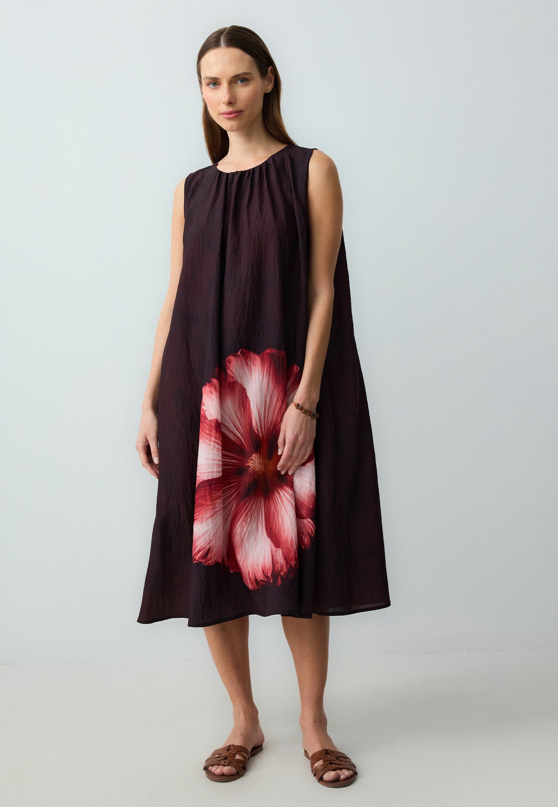 Woven Burgundy Dress