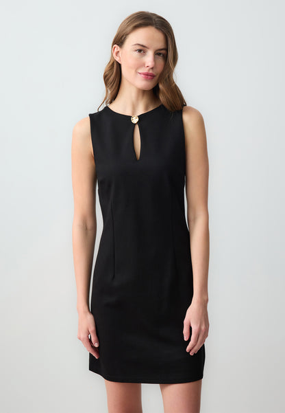Slim Fit Round Neck Sleeveless Mini Knitted Dress