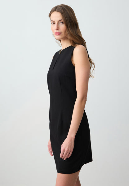 Slim Fit Round Neck Sleeveless Mini Knitted Dress