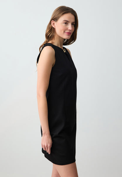 Slim Fit Round Neck Sleeveless Mini Knitted Dress