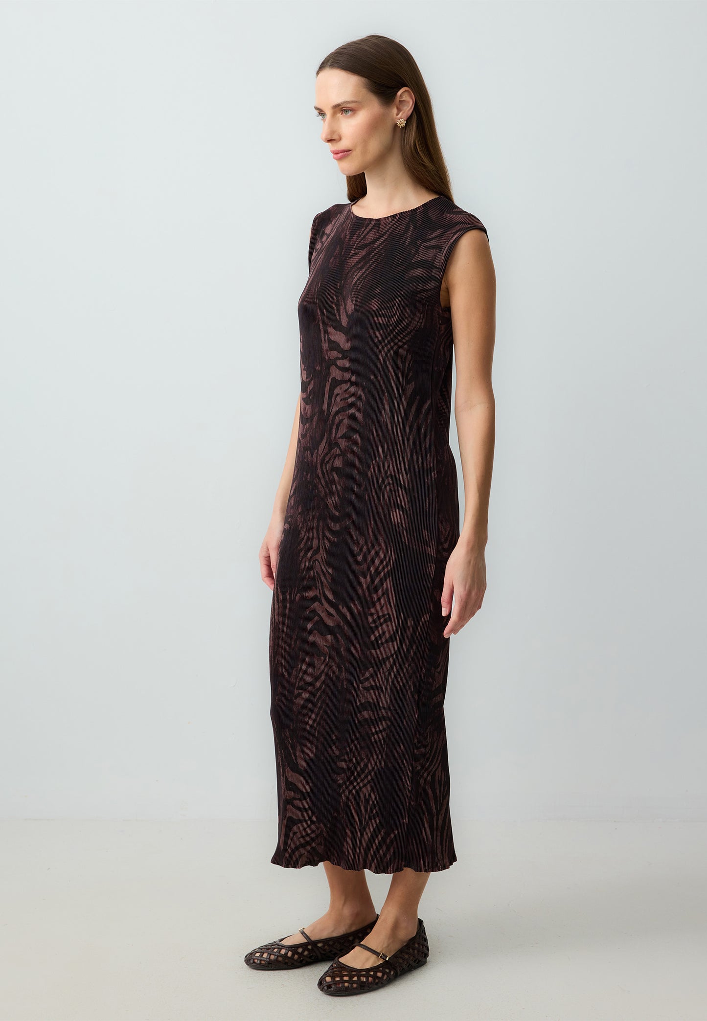 Woven Bitter Brown Dress