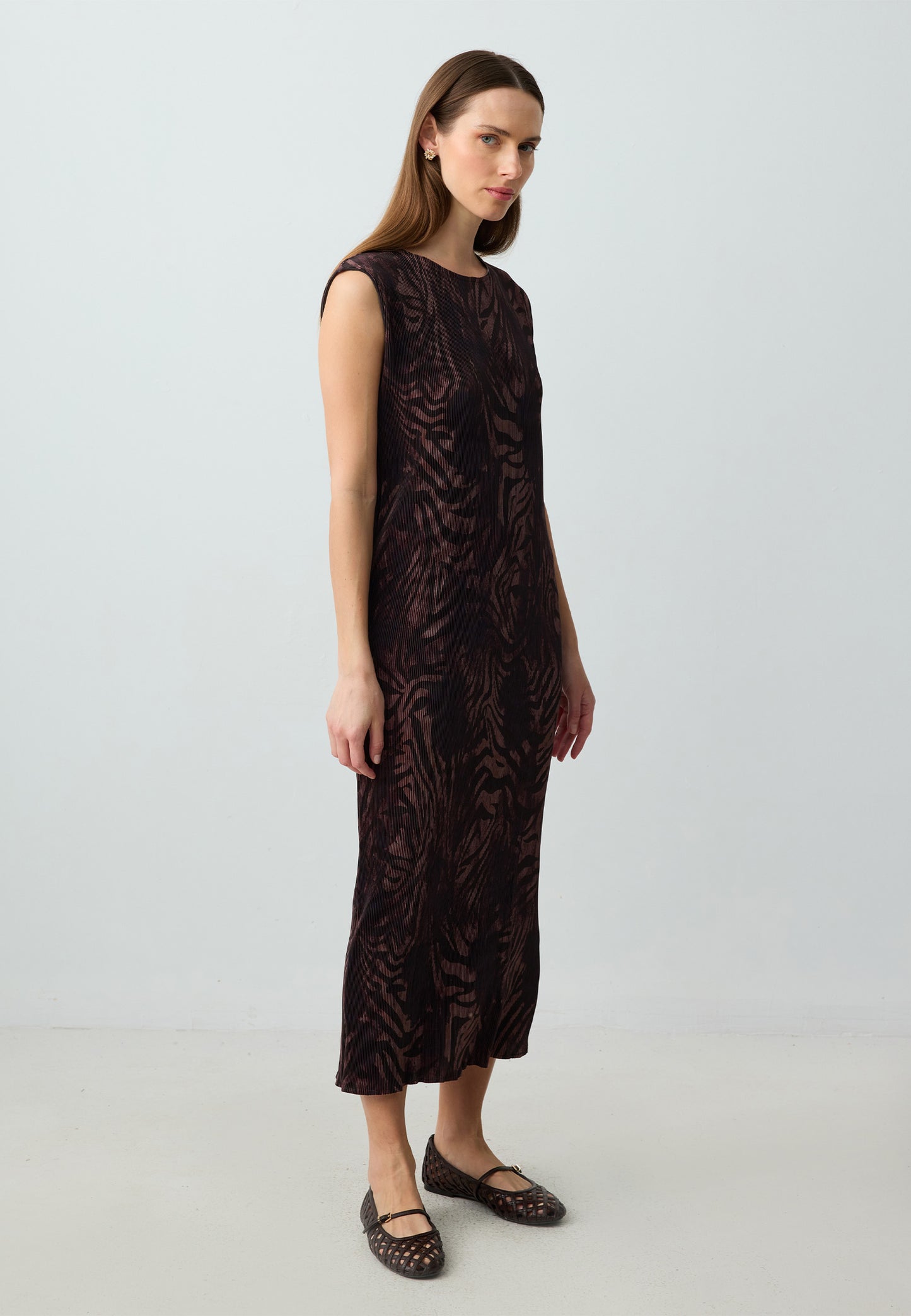 Woven Bitter Brown Dress