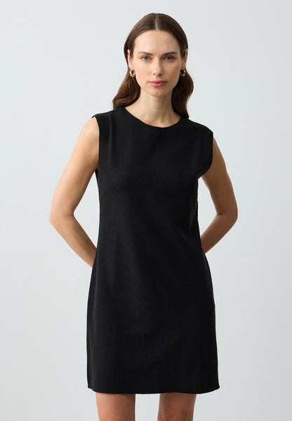 Woven Black Dress
