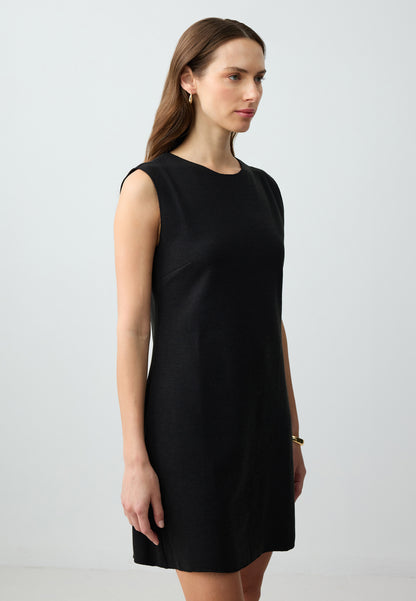 Woven Black Dress