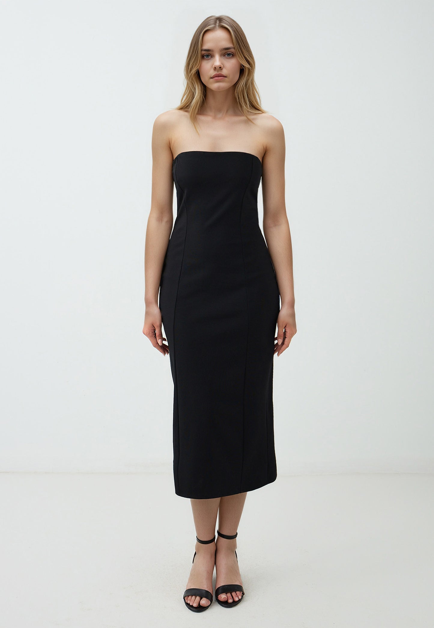 Slim Fit Knitted Black Dress