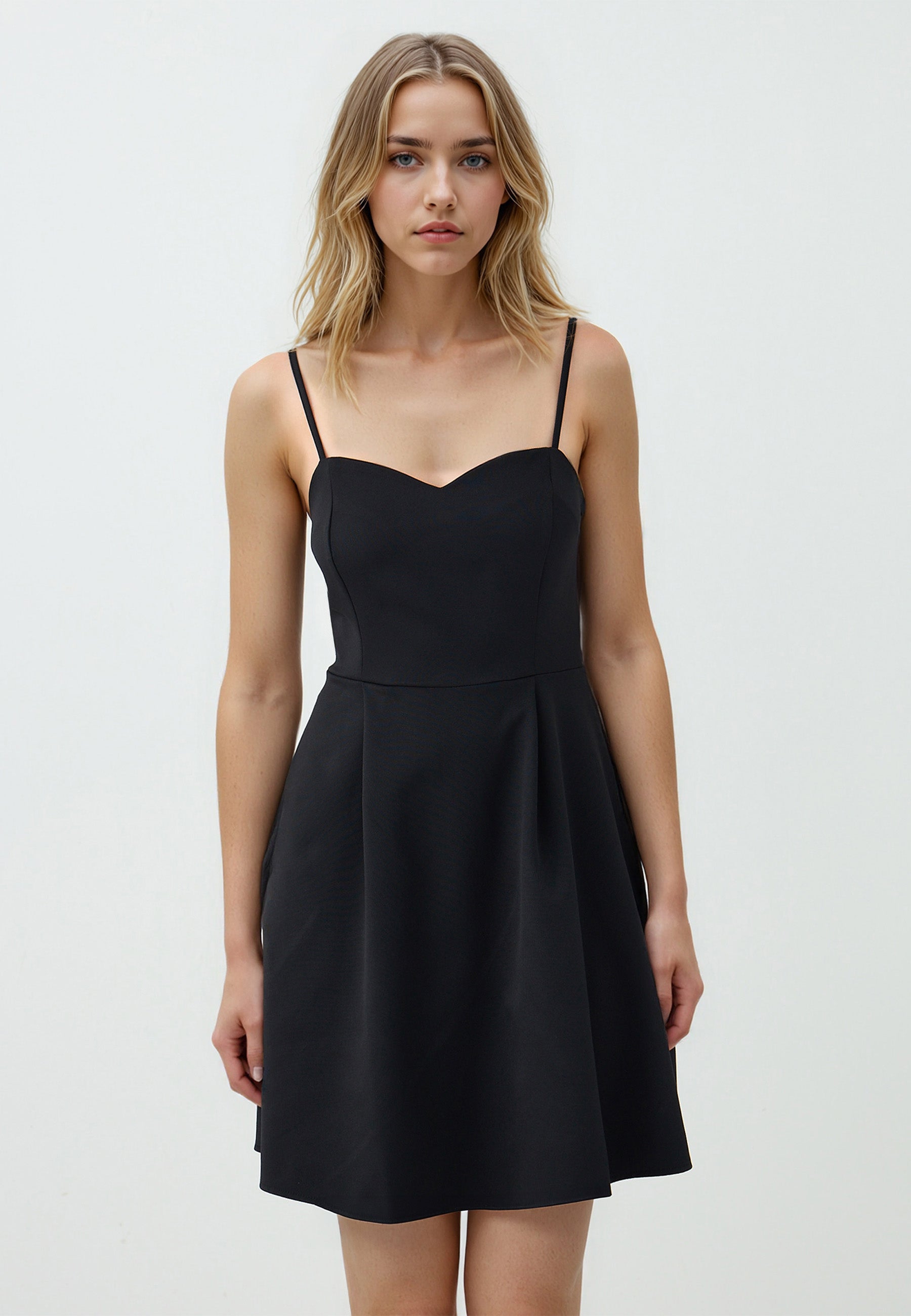 Slim Fit Knitted Black Dress