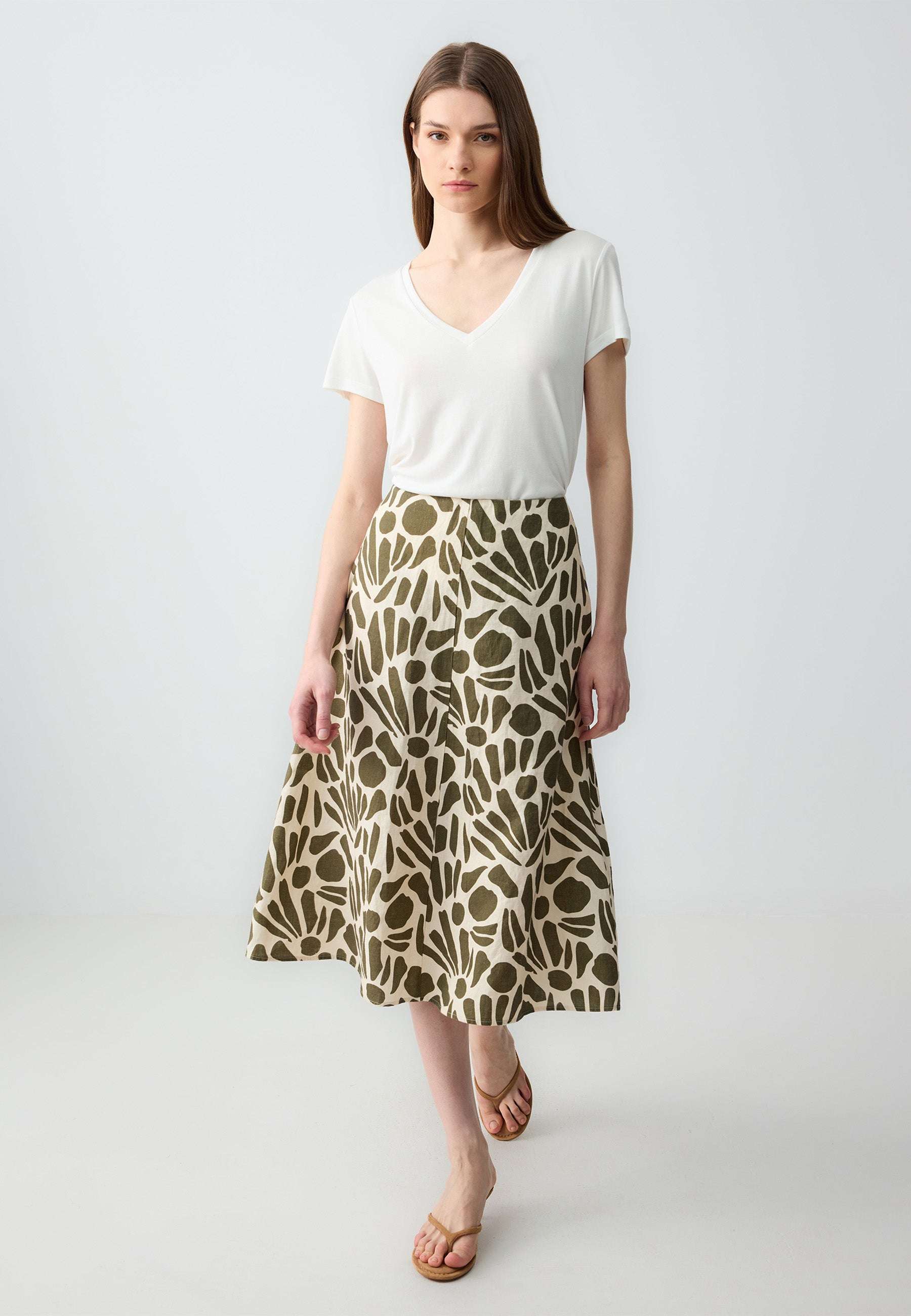 Woven Green Skirt