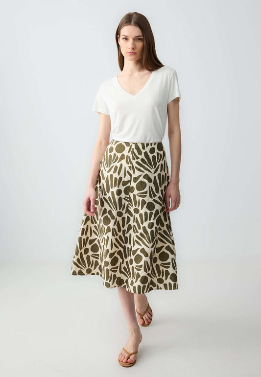 Woven Green Skirt