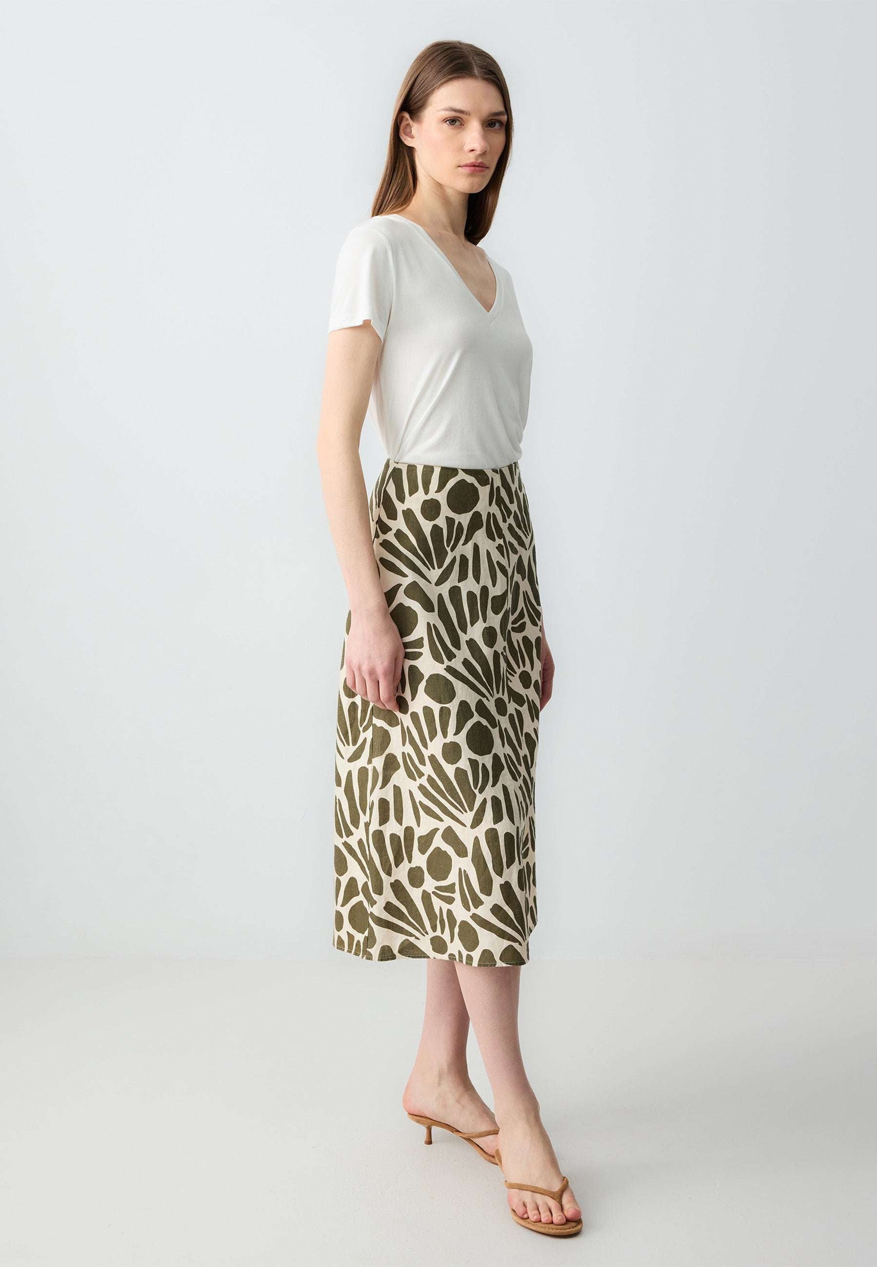 Woven Green Skirt