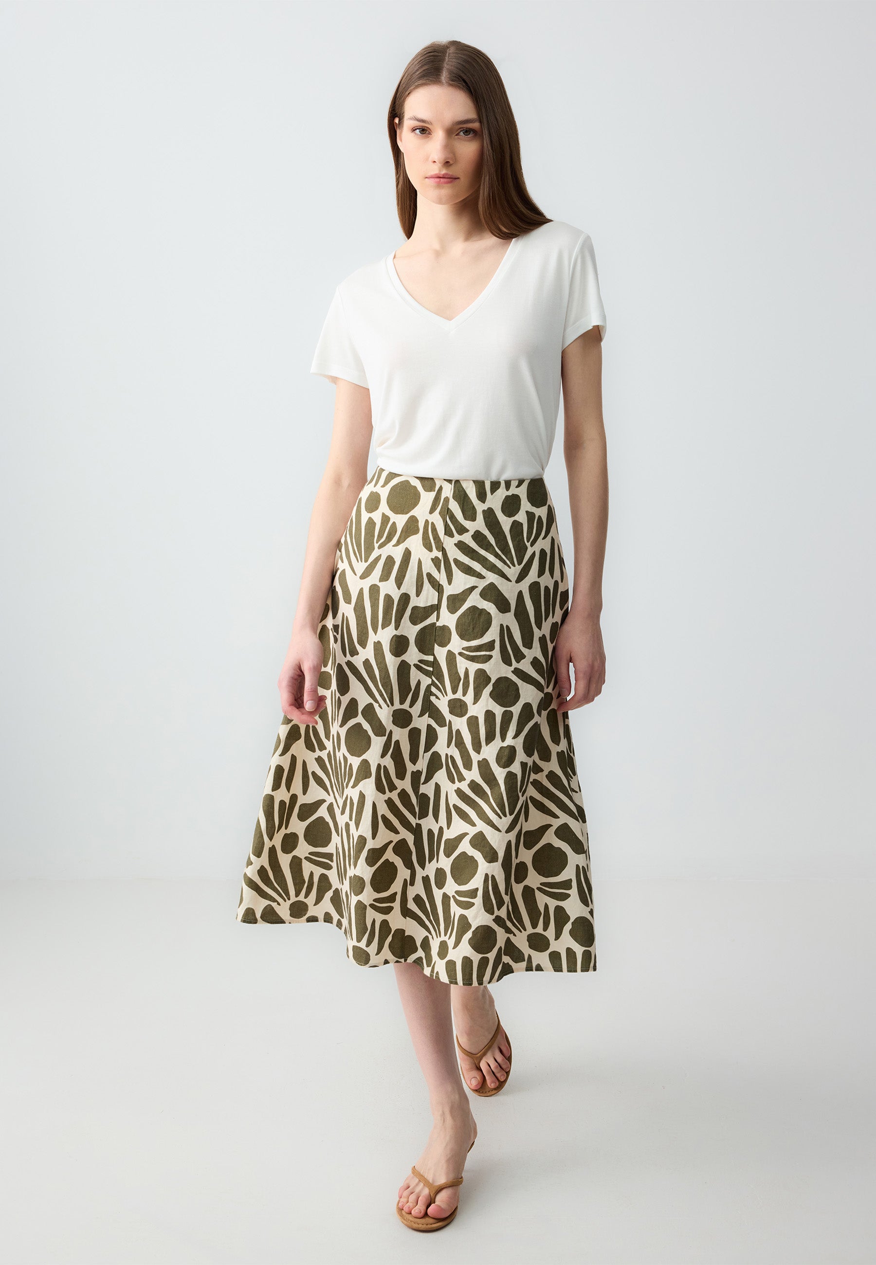 Woven Green Skirt
