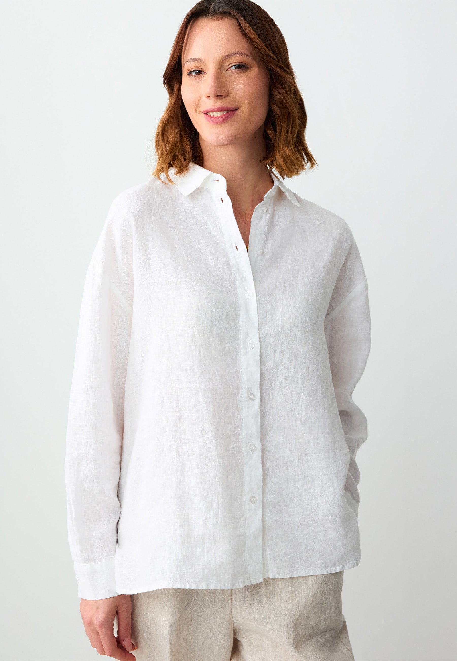 White Woven Shirt