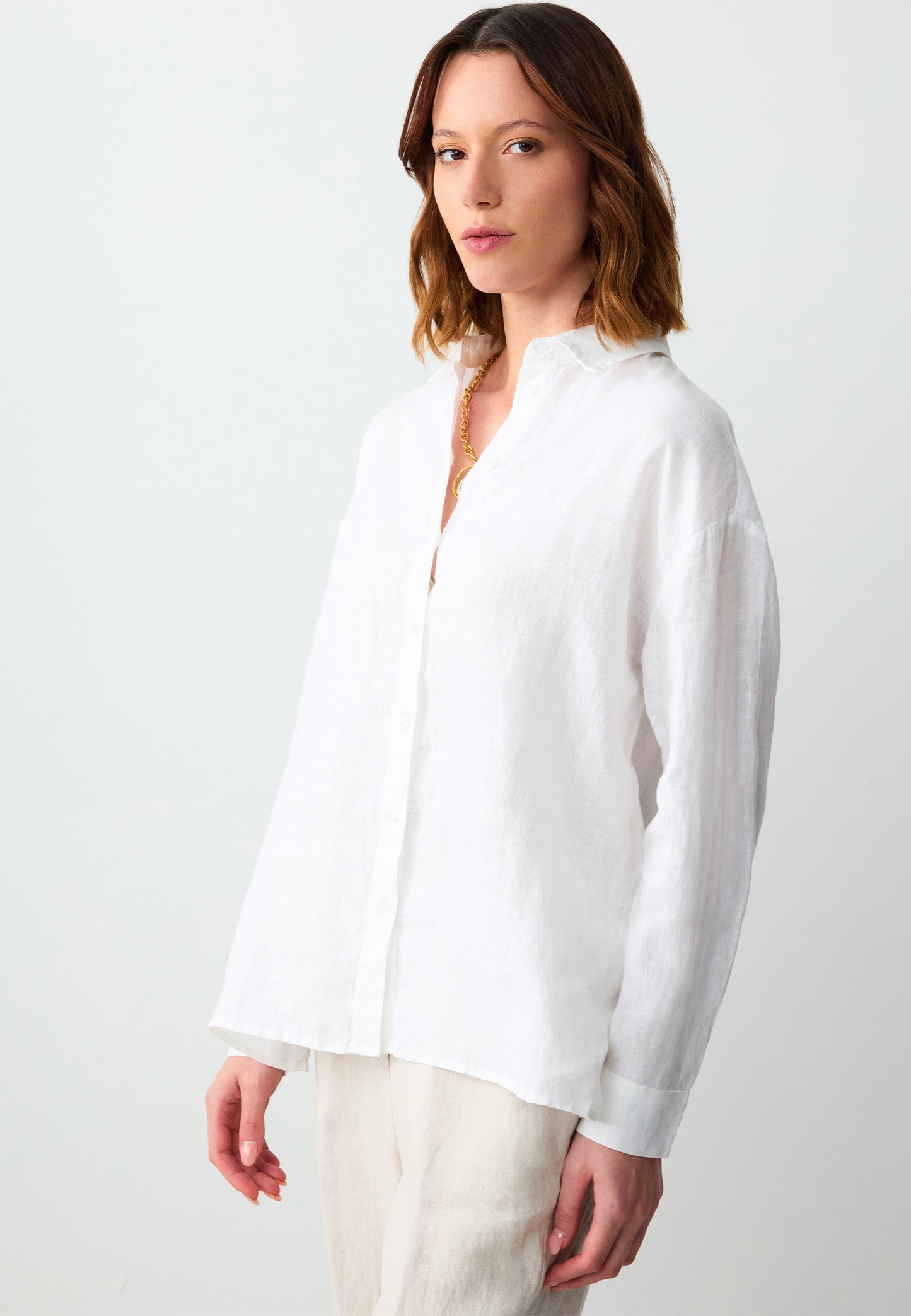 White Woven Shirt