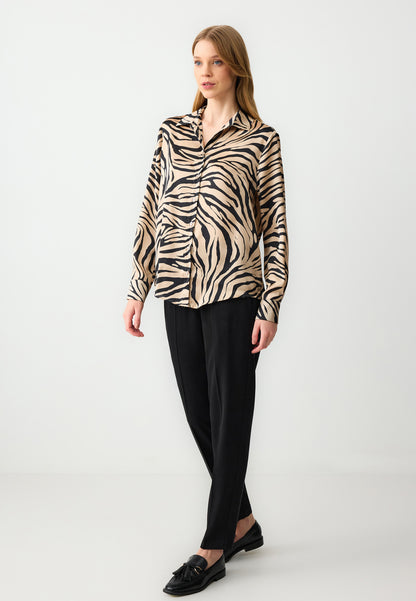 Straight Cut High Waist Regular Leg Woven Pants