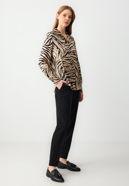 Straight Cut High Waist Regular Leg Woven Pants